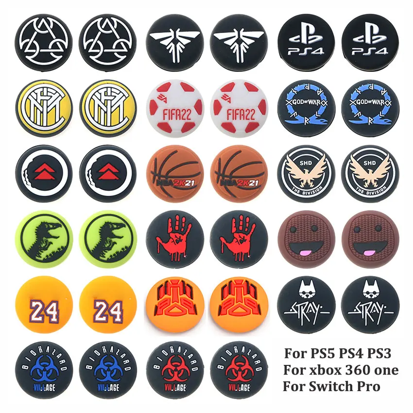 

Silicone Thumb Stick Grip Joystick Caps For PS3 / PS4 / PS5 /Xbox One S /Series X /Xbox 360 / Switch Pro Controller Gamepad Case
