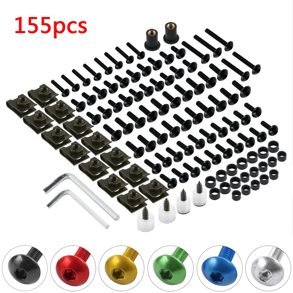 

Universal Motorcycle Windscreen Screw Fairing Bolts for GSX-R600 GSX-R750 GSX-R1000 Hayabusa GSX1300R GSX-R1000R GSX250R GSX600F