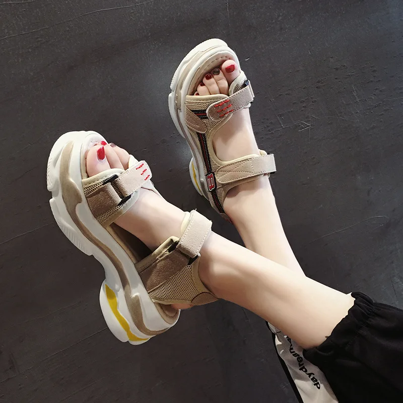 

Mixed Colors Casual Outdoor Sports Women Sandals Fashion Platform Beach Ladies Shoes Ankle Strap Open Toe Summer Sandals Z099