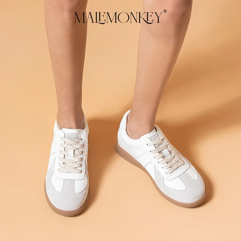 MALEMONKEY Casual Sport Shose Women Leather 2023 New Summer Fashion Trendy Sneaker Height Increasing Shoes Daily Ladies Footwear