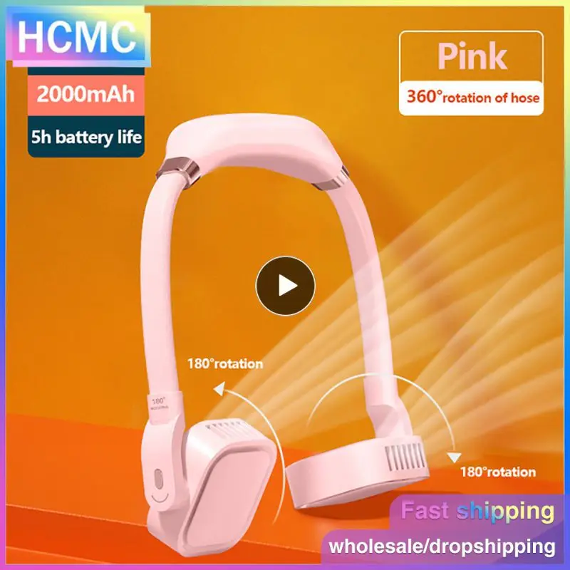 

Outdoor Neck Fan Bladeless Mute Sports Ventilador Portable Ventilador Air Cooler Rotatable Rechargeable Electric Cooling Fans