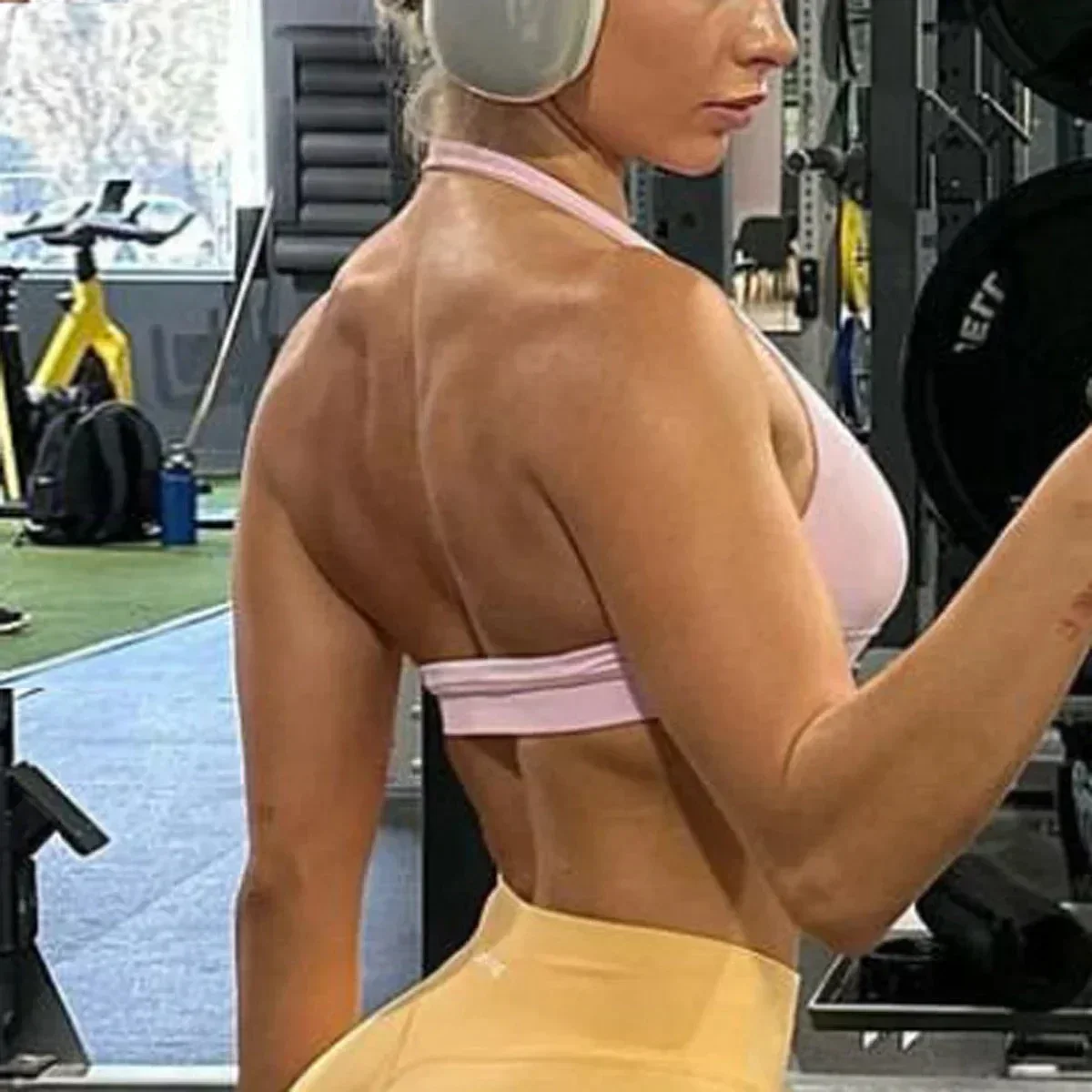 Frauen Nahtlose Neckholder Top Sport-Bh Hohe Mila Ausalimungen Push-up Сексуальная майка для спортзала с