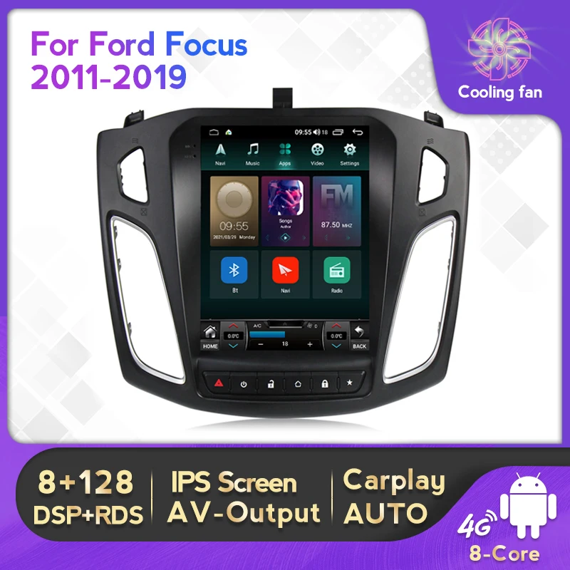

Автомагнитола на Android 11 для Ford Focus 3 Mk 3 2011-2019 мультимедийный плеер 8 + 128G 8-ядерный DSP WIFI 4G Lte BT Carplay + Авто RDS