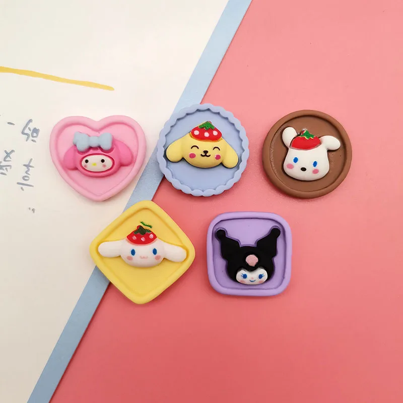 

10Pcs Kawaii My Melody Diy Accessories Sanrio Anime Kuromi Cinnamoroll Cute Cartoon Storage Box Patch Toy for Girls