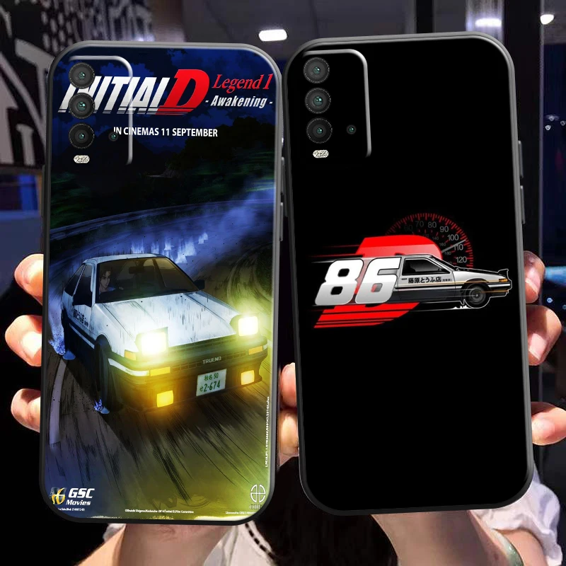 

Initial D Phone Case For Xiaomi Redmi Note 10 10T 10S 9 9S 9T 5G 8 8T Pro Redmi 10 9 9AT 9T 9C 8 8A Silicone Cover Back Coque