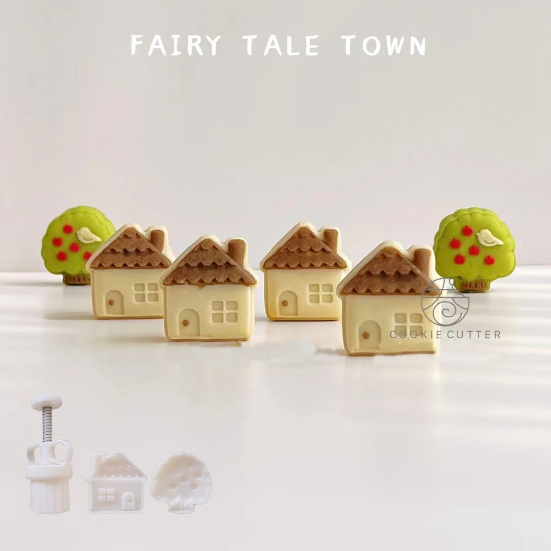 50 г новая форма для лунного пирога с рисунком яблока и дерева в форме дома штамп