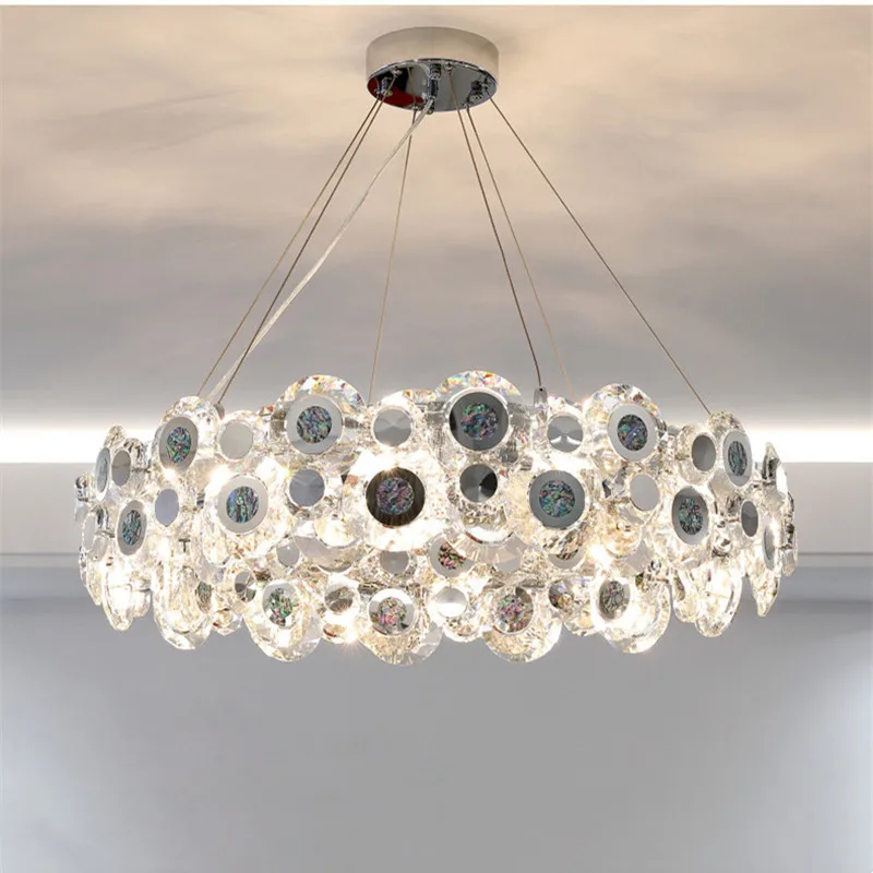 

Bedroom Luxury Modern Led Pendant Lights Living Room Lustre E14 Pendant Lamp Indoor Lighting K9 Crystal Suspend Lamp Fixtures
