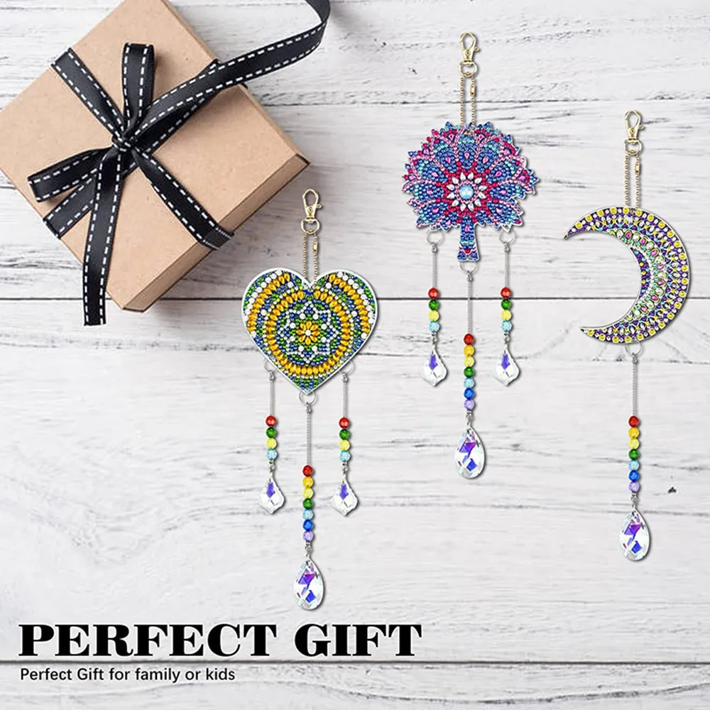 5D алмазная живопись Ловец снов ветер колокольчики хрустальный кулон подвесное