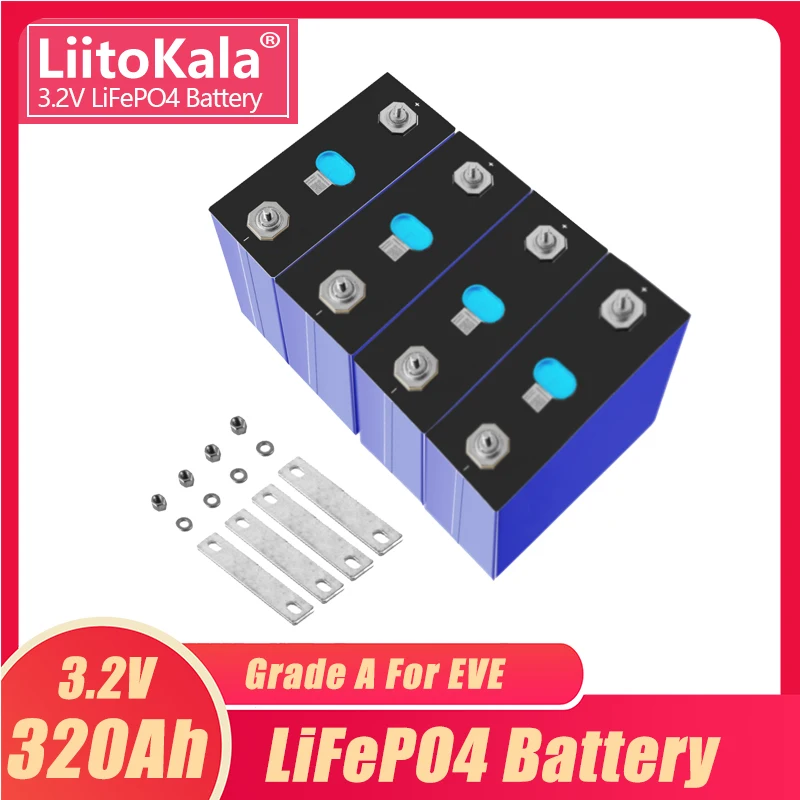 Аккумуляторная батарея LiitoKala, 3,2 в, Ач, Ач, класс А, 12 В, 24 В, 1-32 шт.