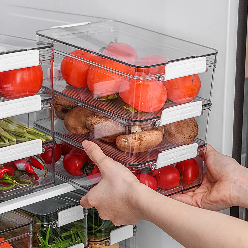 

Kitchen Storage Box Refrigerator Food Container Crisper Fruit Vegetable Basket Superimposed Frozen Dumpling Egg Preservation Box
