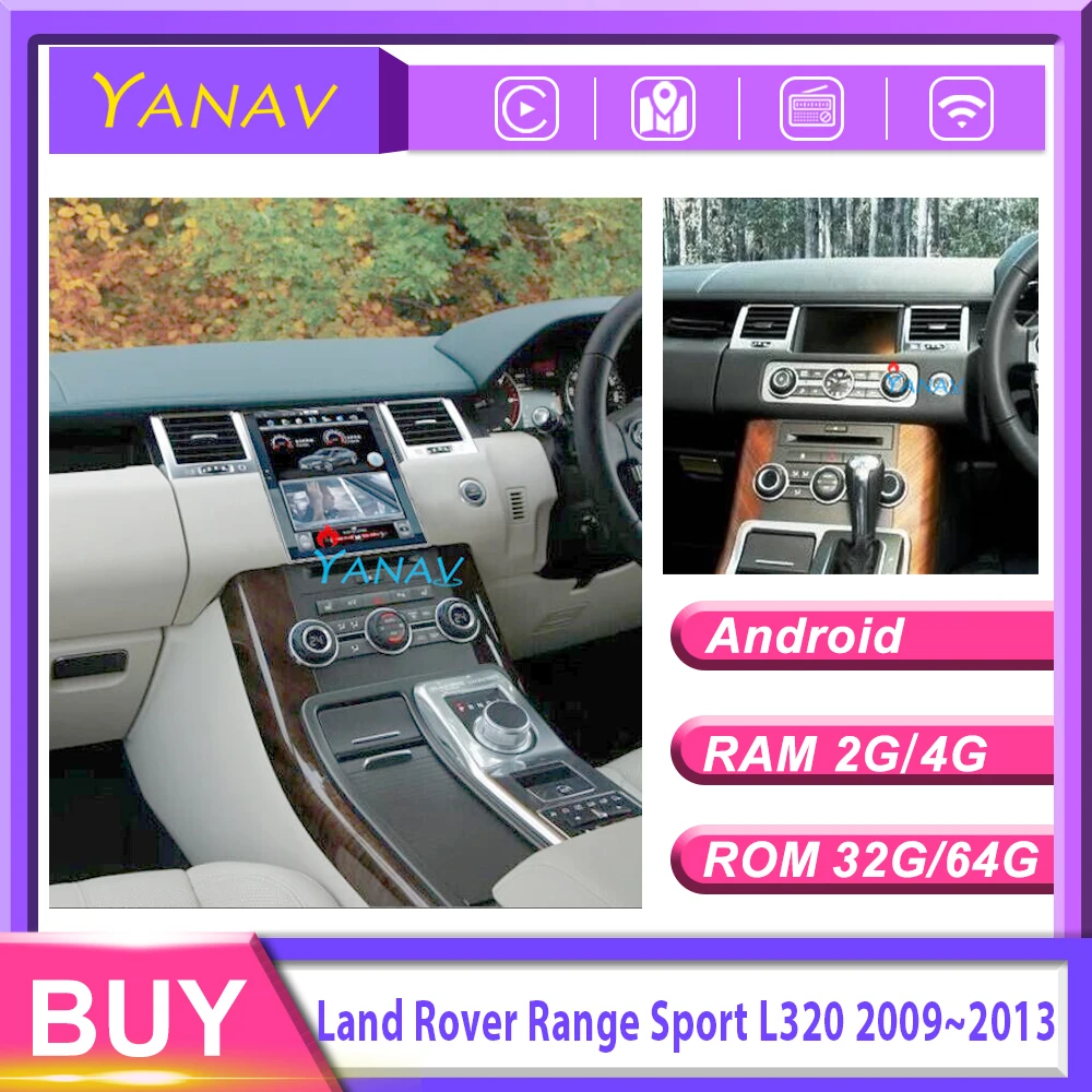 

Car radio audio for-Land Rover Range Sport L320 2009~2013 2 din android stereo receiver car GPS navigation multimedia dvd player