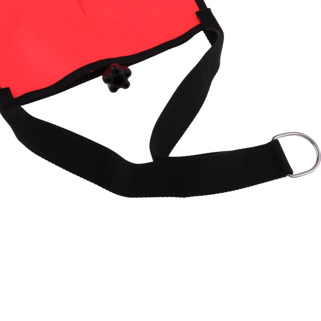 

Deluxe Nylon 50lbs Salvage Lift Bag with Dump Valve for Scuba Diving Red