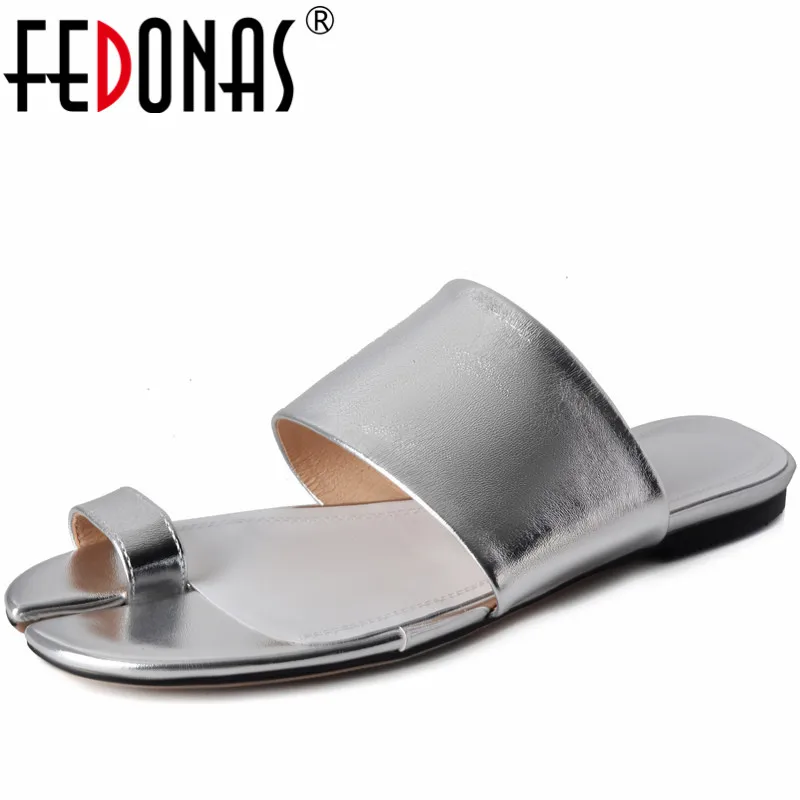 

Женские босоножки на плоской подошве FEDONAS, Желтые Повседневные туфли из натуральной кожи, обувь в лаконичном стиле на лето 2023