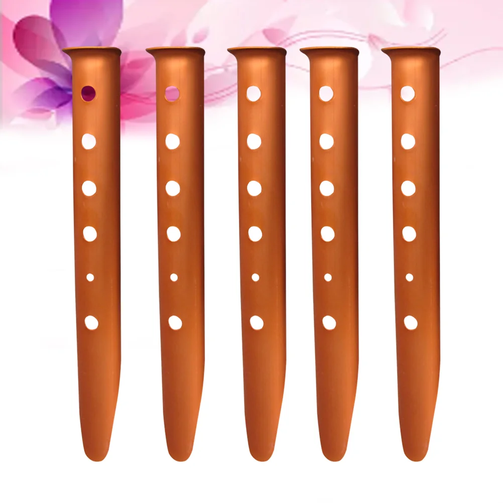 

5PCS Tent Stakes Anti-aging High-strength Aluminum Tent Stakes for Beach