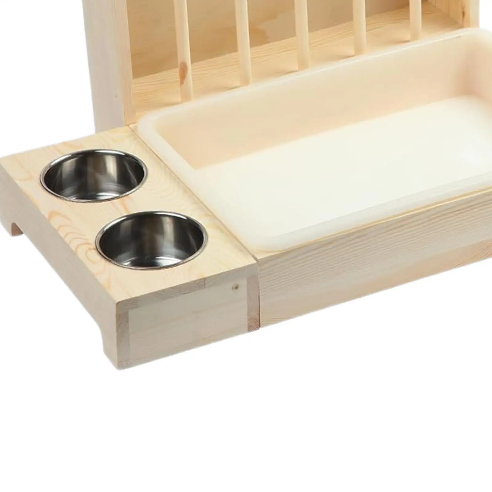 Деревянная подставка в виде зайчика для маленьких животных