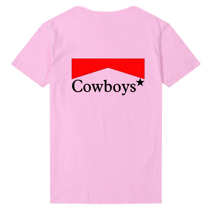 Футболка Cowboys женская с принтом на спине винтажная тенниска рисунком в виде