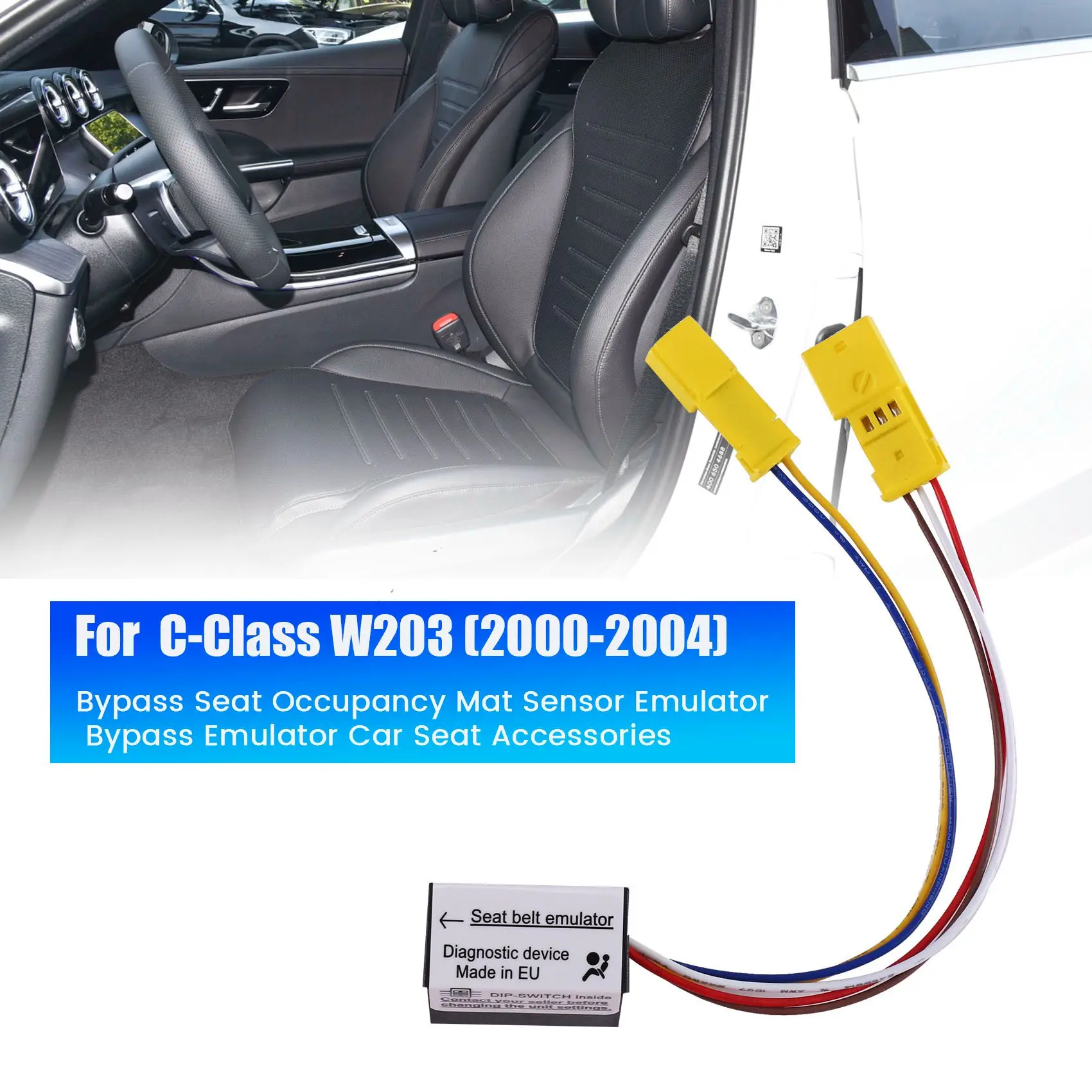 Для Mercedes C-Class W203 (2000-2004) обходной коврик для сидений Эмулятор датчика обходного