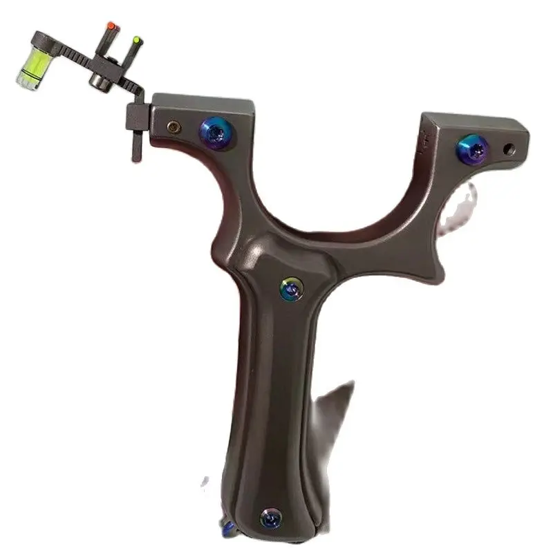 

High-power high-quality titanium alloy slingshot high-precision flat rubber band strong shooting outdoor sports slingshot