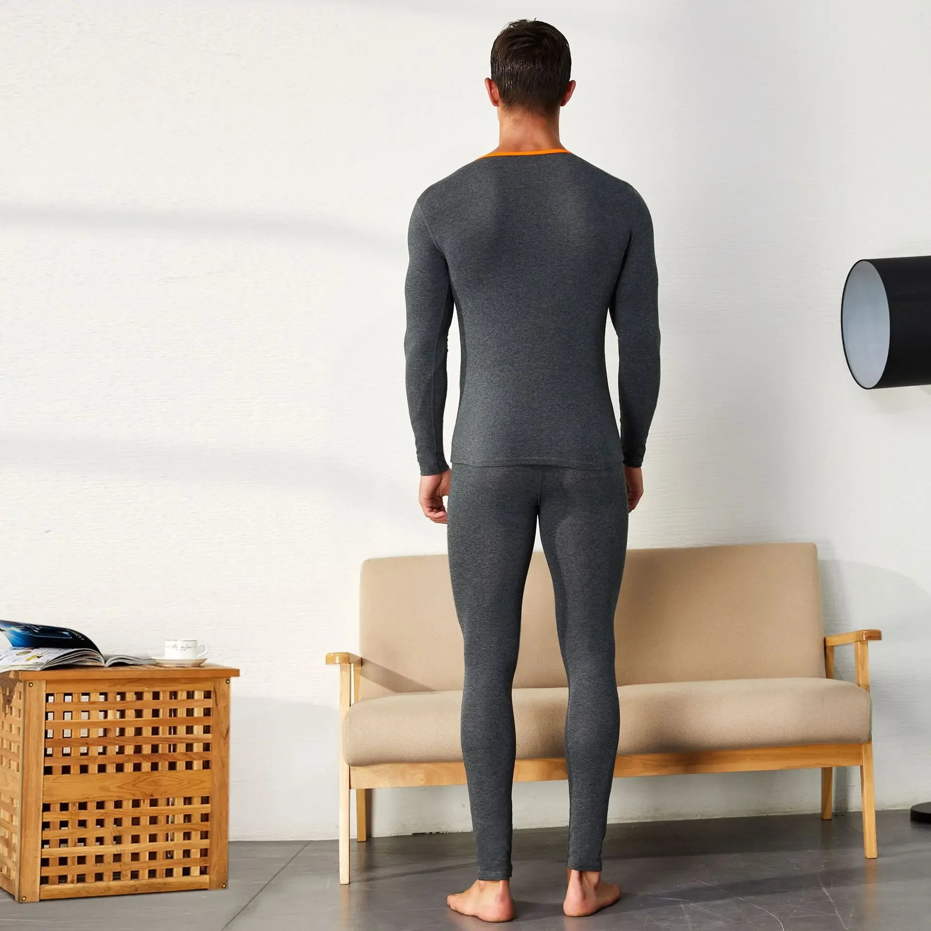 Комплект мужского термобелья для молодых людей Трикотажная хлопковая