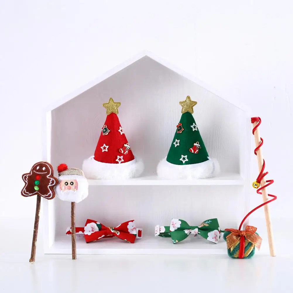 

Оригинальный быстросъемный ошейник для домашних животных с принтом Санта-Клауса и шапочкой на Рождество, аксессуары для домашних животных,...