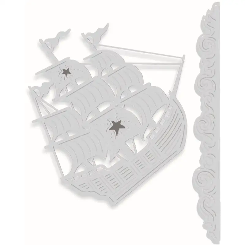 Новинка 2022 сделай сам трафарет с морским кораблем для тиснения металлические