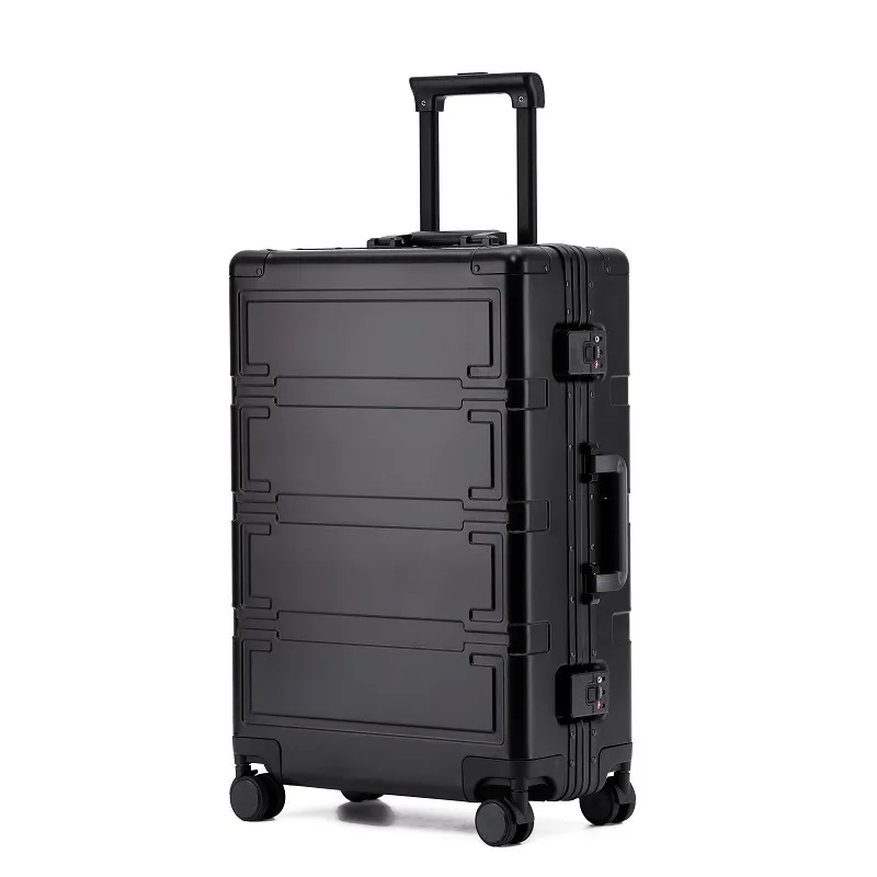 New Aluminum 20 Inch Aluminum Magnesium Alloy Pilot Luggage Trolley Case 24 Inch Travel Case