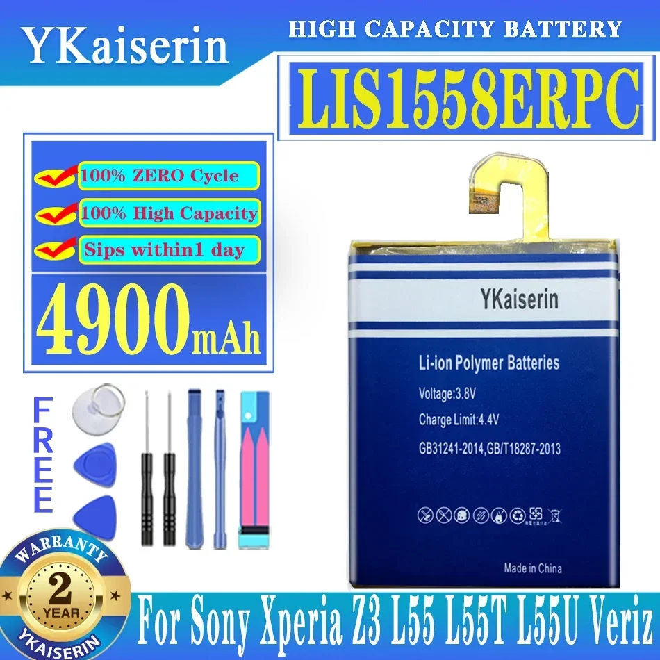 YKaiserin для Sony аккумулятор LIS1558ERPC SONY Xperia Z3 L55T L55U D6653 D6633 D6603 телефона 4900 мАч