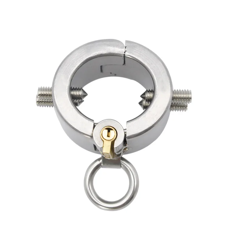 

Men's Scrotum Ball Stretcher Penis Cock Ring Heavy Duty Metal Locking Testicular Pendant Weight For CBT Male Delay BDSM Sex Toys