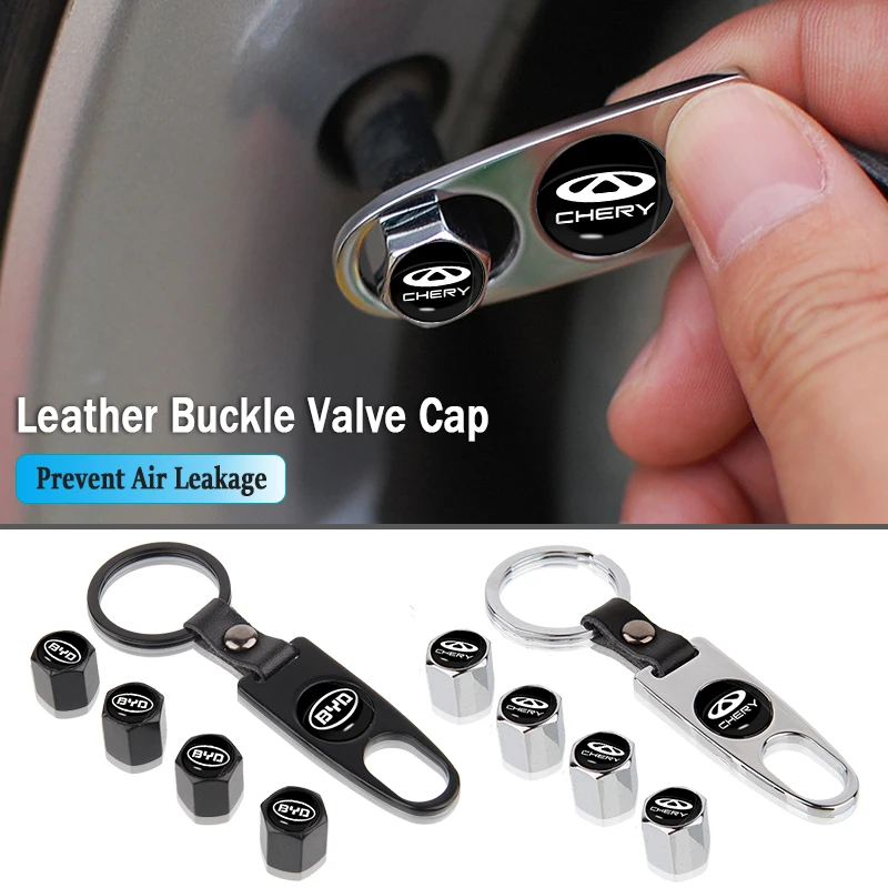 

Car Wheel Tire Leather Buckle Valve Caps for Jaguar X S F XF XE XJ XK XEL XFL XJL F-Type F-Pace XJ6 XKR I-Pace 2022 Accessories