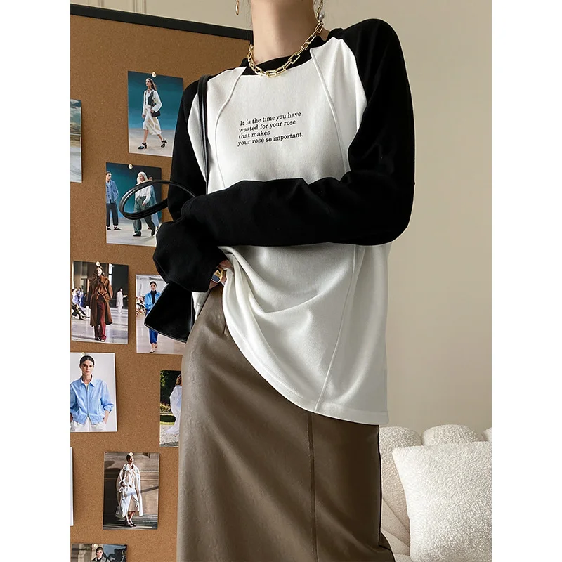 

Women' Square Neck Raglan Sleeve Loose T Shirt Casual Long Sleeve Tee Tops