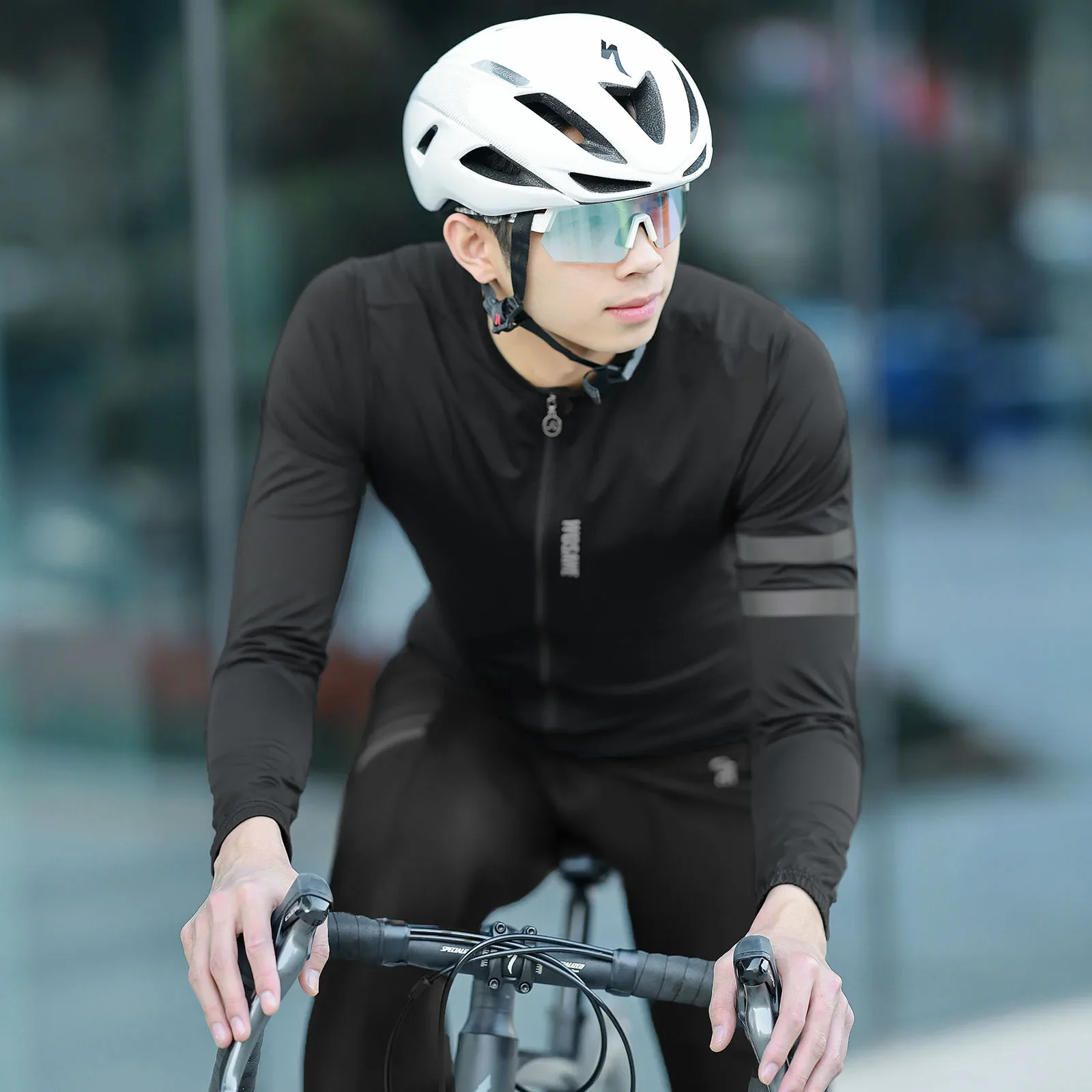 Мужская быстросохнущая дышащая веломайка Wosawe влагоотводящий Топ с длинным