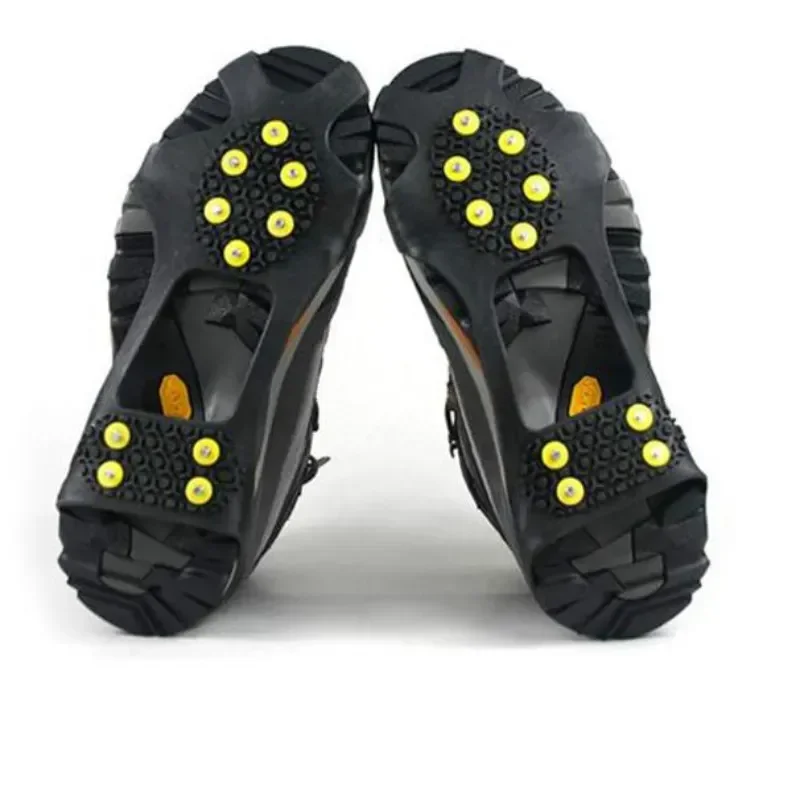 

Pair Hot Sale 10 Studs Anti-Skid Snow Ice Climbing Shoe Spikes Grips Crampons Cleats Overshoes Winter Climbing Shoes Cover