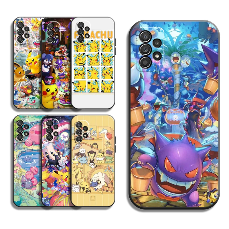 

Pokemon Pikachu Phone Cases For Samsung Galaxy A31 A32 A51 A71 A52 A72 4G 5G A11 A21S A20 A22 4G Back Cover Coque Carcasa