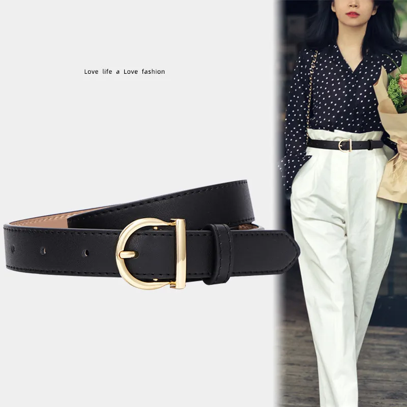 Women's belt Leather Versatile Decorative Jeans Belt With Suit Ins Trend Luxury Brand Design Plus Size Belt for women