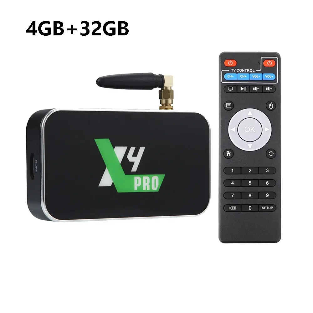 

UGOOS X4 Pro TV BOX X4 Cube/Plus Android 11 Amlogic S905X4 LPDDR4 4GB RAM 32GB ROM Support AV1 CEC HDR 1000M BT4.0 OTT 4K TV BOX