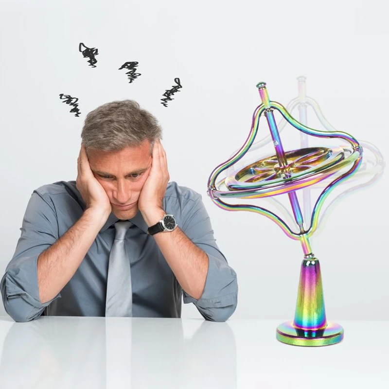 Металлический самобалансирующийся гироскоп для пальцев антигравитационный