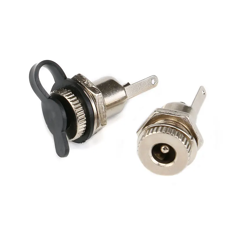 1/2/5Pcs/Set DC099 5.5 mm x 2.1mm DC Power Jack Socket Female Panel Mount Connector metal 5.5*2.1mm | Connectors