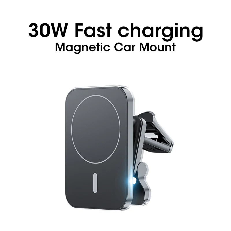 

30 Вт беспроводное автомобильное зарядное устройство, держатель телефона для IPhone, Беспроводная зарядка, автомобильное индукционное зарядно...