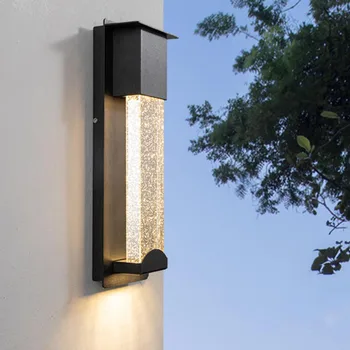 12W Modern Motion Sensor Led Wall Lamp Outdoor Waterproof Front Door Balcony Garden Porch Wall Light villa Courtyard Wall Lamp