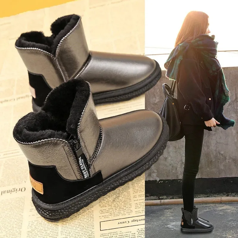 

Winter Women Snow Boots For Women Shoes 2022 New Fashion Thicken Bottom Non-slip Waterproof Cloth Warm Cotton Shoes