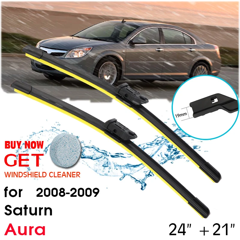 

Стеклоочиститель для автомобиля, стеклоочиститель, резиновый силиконовый сменный стеклоочиститель для Saturn Aura 2008-2009 LHD / RHD 24 "+ 21" автомобильн...