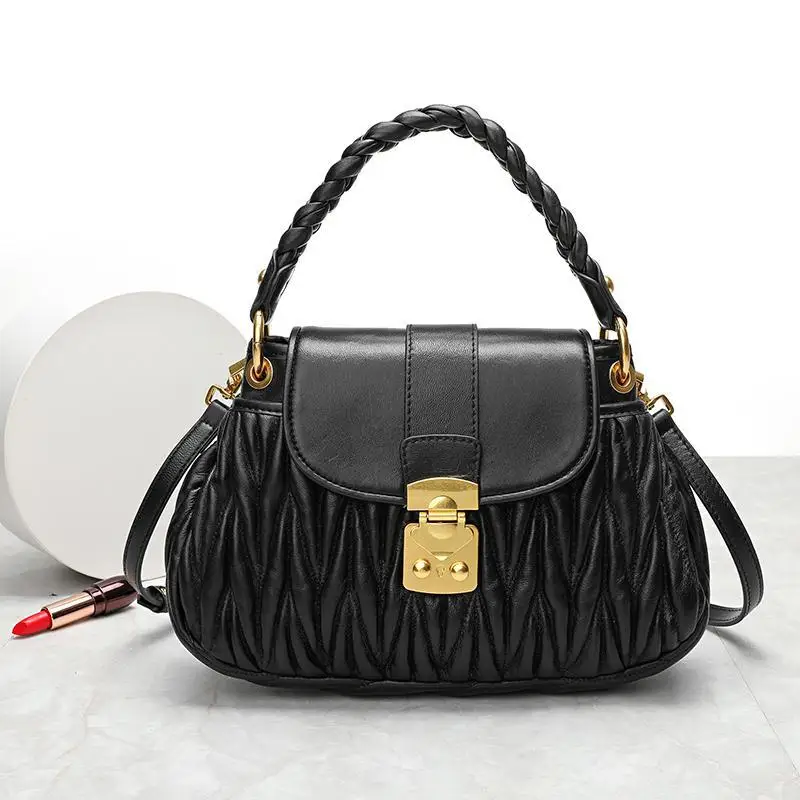 

2023 New Top Layer Sheepskin miu Handheld One Shoulder Cross Shoulder Women's Bag purse designer bag crossbody bags for women