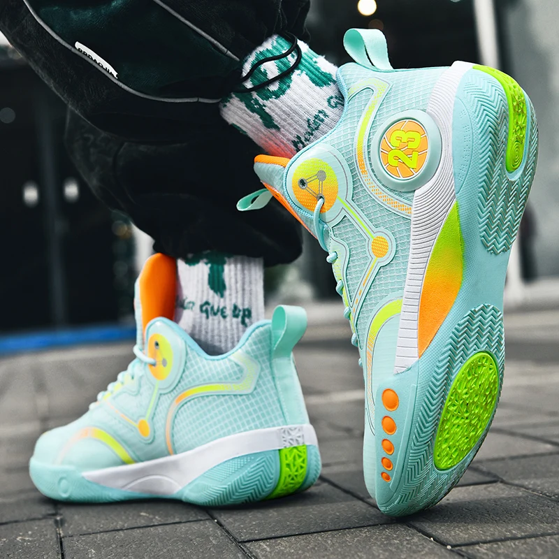 New Men Shoes Casual Sneakers High Top Men's Basketball Shoes Wear-resistant Non-slip Sports Shoes Breathable Men Sneakers