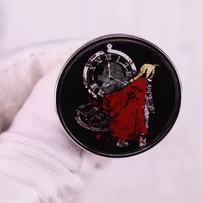 

The Alchemy of Steel Animation Enamel Pin Wrap Clothes Lapel Brooch Fine Badge Fashion Jewelry Friend Gift