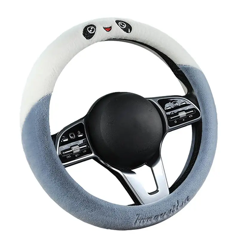 

Fluffy Steering Wheel Cover Breathable And Warm Car Steering Wheel Protector Automotive Body Parts For Minivan Racing Cars Sedan