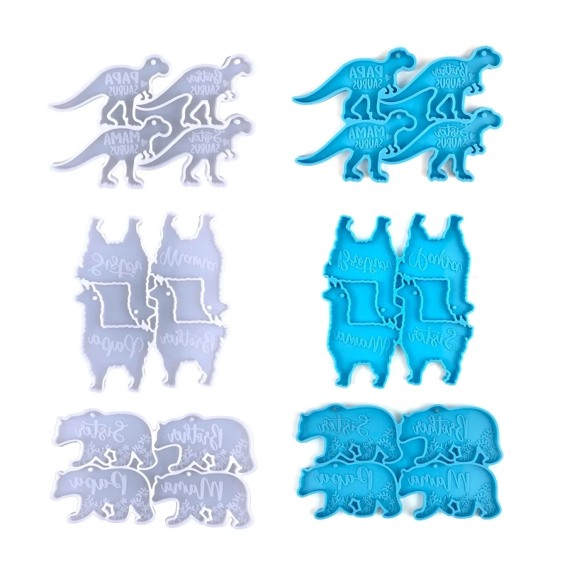 

41QC различные животные брелок силиконовая форма с отверстием брелок Подвеска на День Святого Валентина подарок на день рождения ювелирные и...