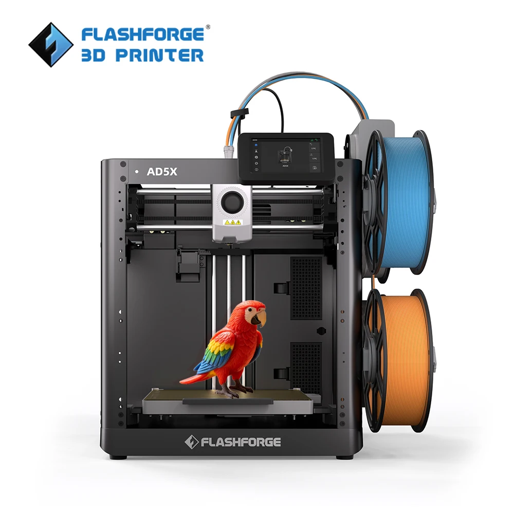 FLASHFORGE AD5X High Speed 3d Printer Multi-Color Printing Intelligent Filament System One-Click Auto Leveling Group Control