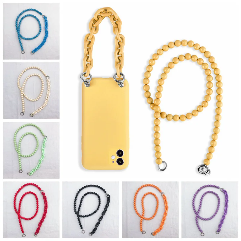 

Women Vintage Elegant Beads Chain Mobile Phone Lanyard Pendant Hanger String Wristband Handbag Strap Anti Lost Accessories
