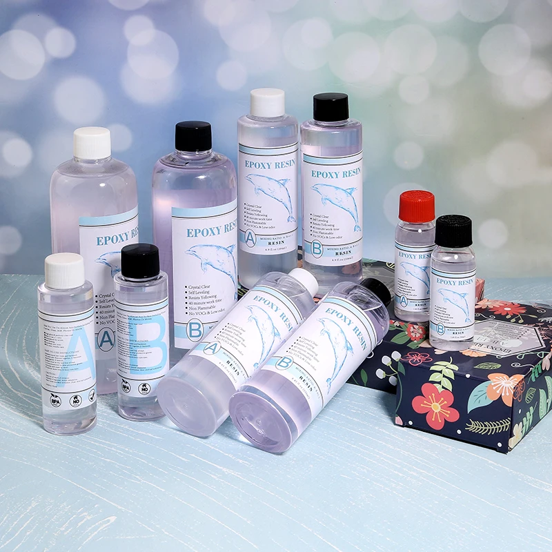 1:1AB Resin Epoxy High Adhesive Kit Crystal Transparent Hardener Easy Mix DIY Supplies For Art Casting Jewelry Decoration Making