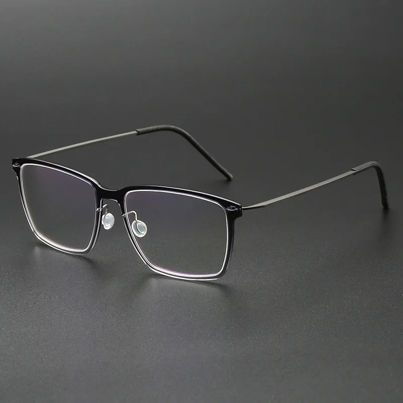 Pure Titanium Men's Glasses Frame Denmark Brand Square Eyeglasses Eyewear Myopia Prescription Diopter Eyeglasses Reading 6505